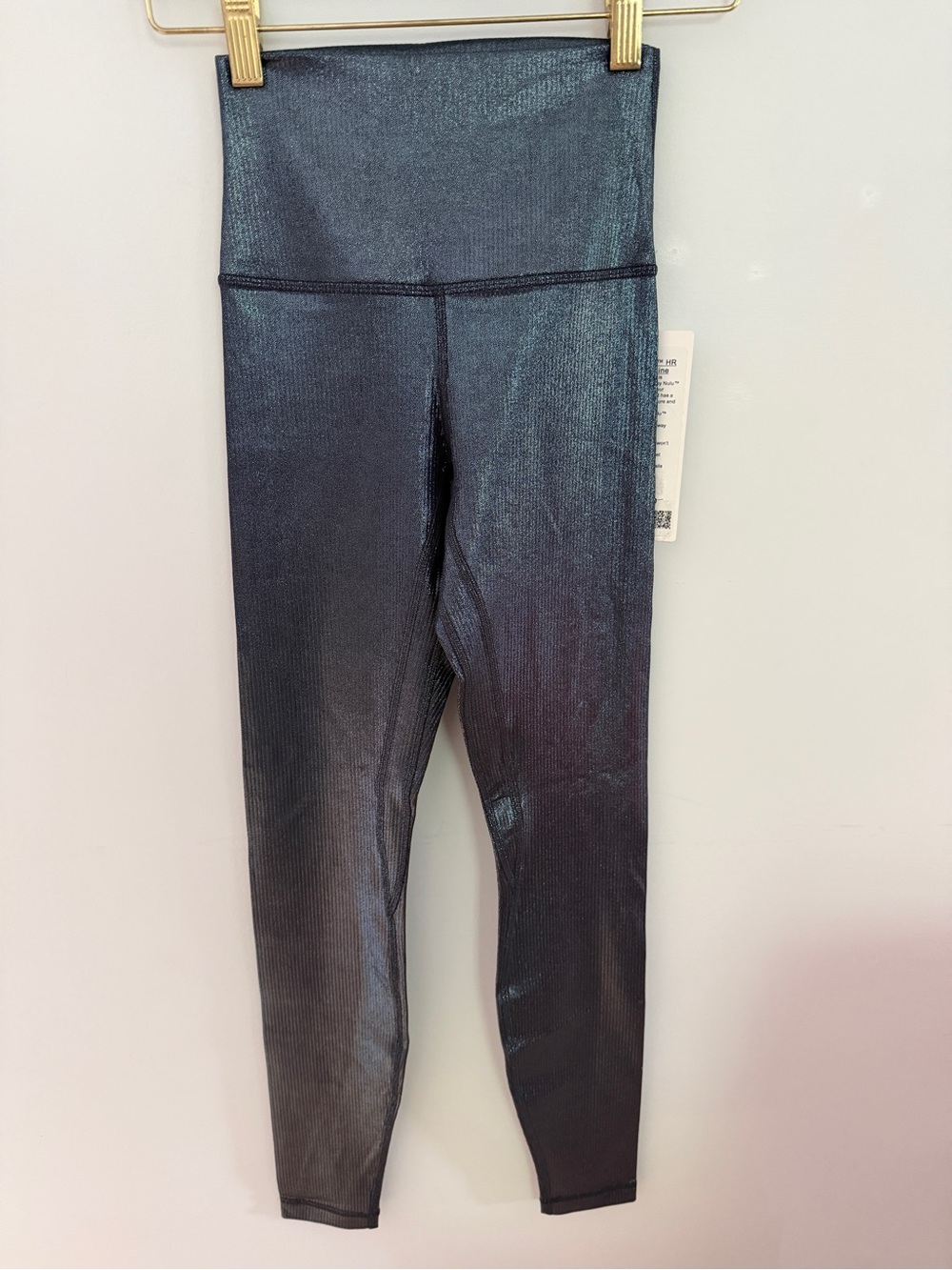 NWT lululemon Align Ribbed High-Rise Pant 28” Shine Black Size 2 - Picture 2 of 6
